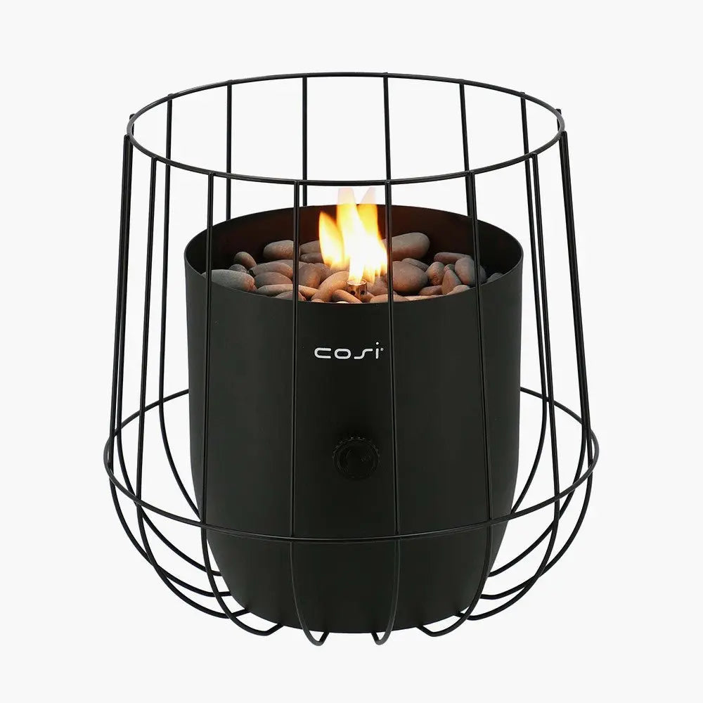 Cosiscoop Basket Fire Lantern in Black - Pacific Lifestyle Fire Pits & BBQs