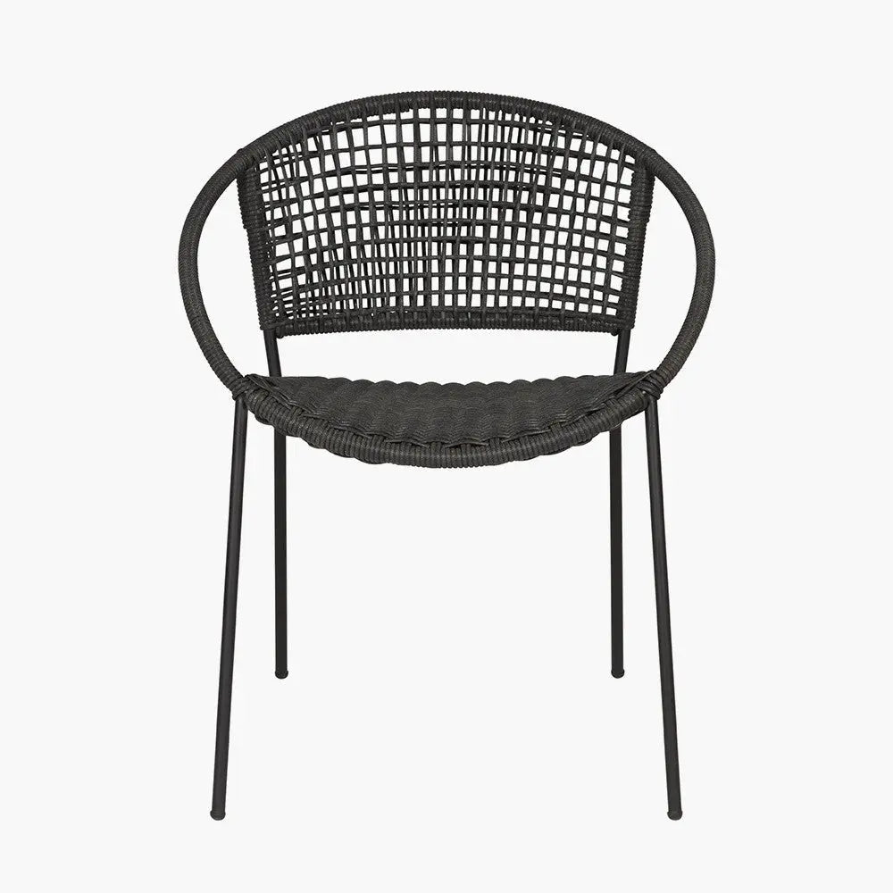 Dakota Outdoor 4 Seater Dining Set in Black - Pacific Lifestyle Outdoor Dining Sets
