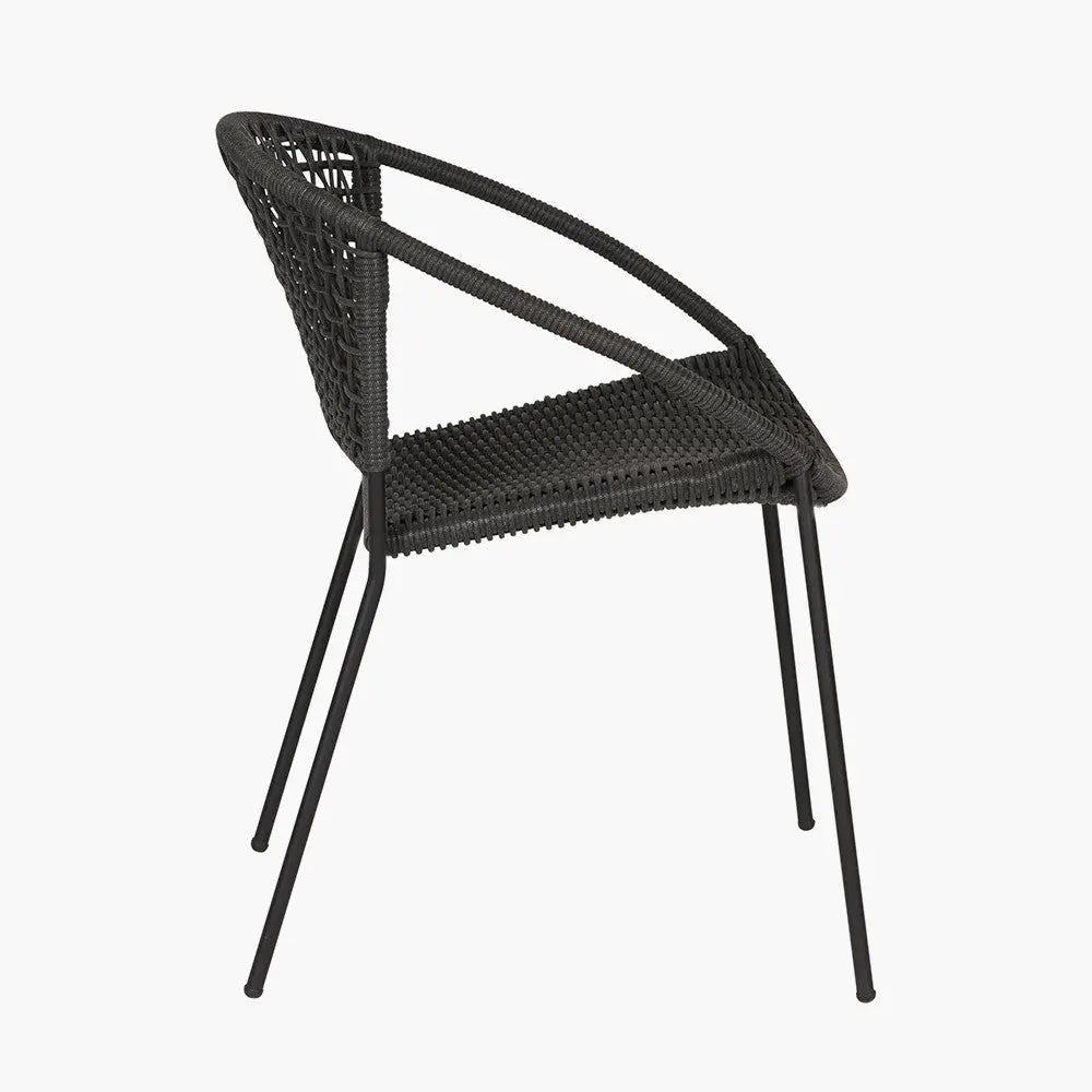 Dakota Outdoor 4 Seater Dining Set in Black - Pacific Lifestyle Outdoor Dining Sets