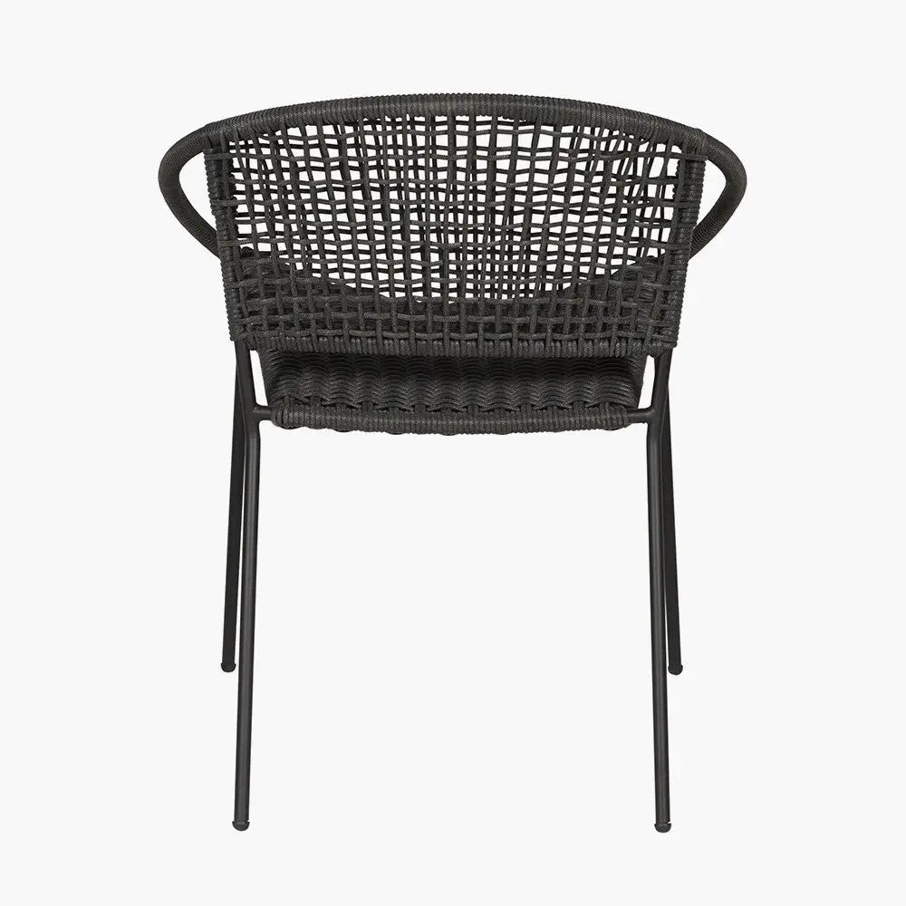 Dakota Outdoor 4 Seater Dining Set in Black - Pacific Lifestyle Outdoor Dining Sets