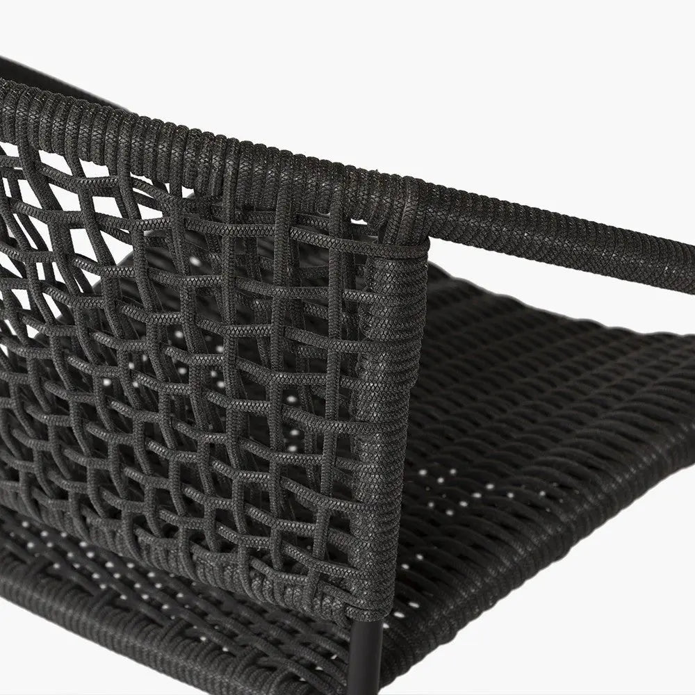 Dakota Outdoor 4 Seater Dining Set in Black - Pacific Lifestyle Outdoor Dining Sets