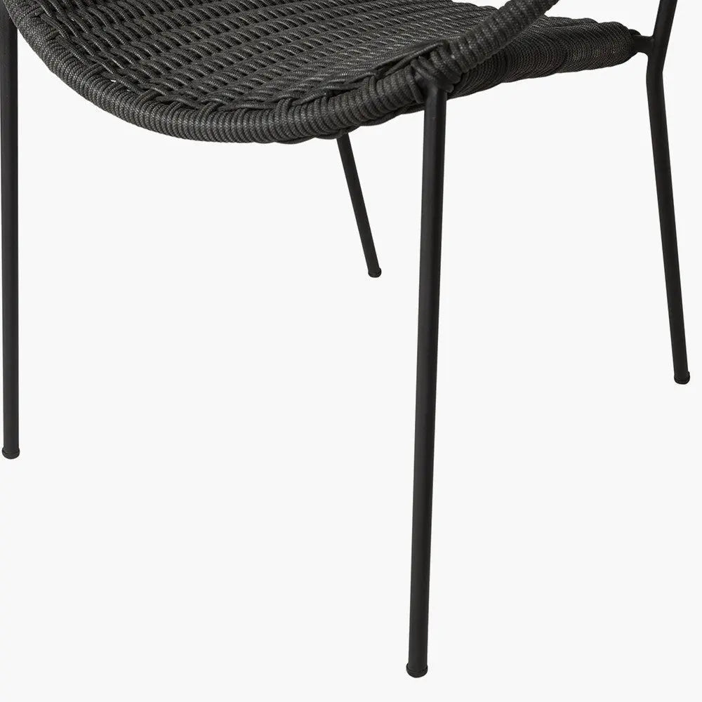 Dakota Outdoor 4 Seater Dining Set in Black - Pacific Lifestyle Outdoor Dining Sets