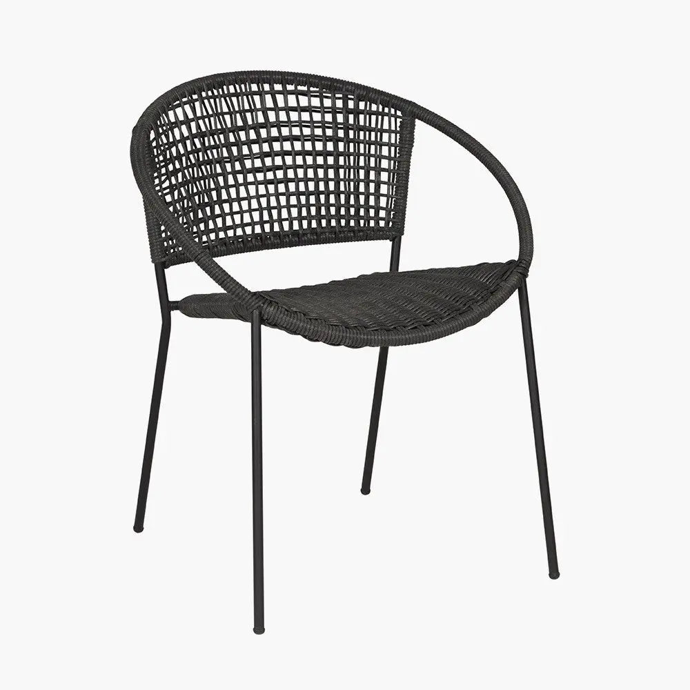 Dakota Outdoor 4 Seater Dining Set in Black - Pacific Lifestyle Outdoor Dining Sets