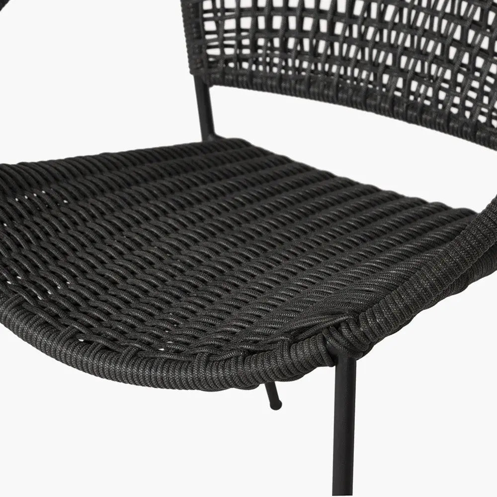 Dakota Outdoor 4 Seater Dining Set in Black - Pacific Lifestyle Outdoor Dining Sets
