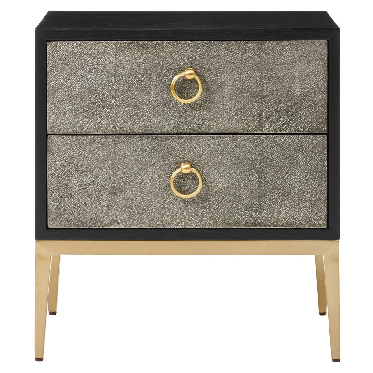 Delsa Grey Faux Shagreen Side Table Side Table