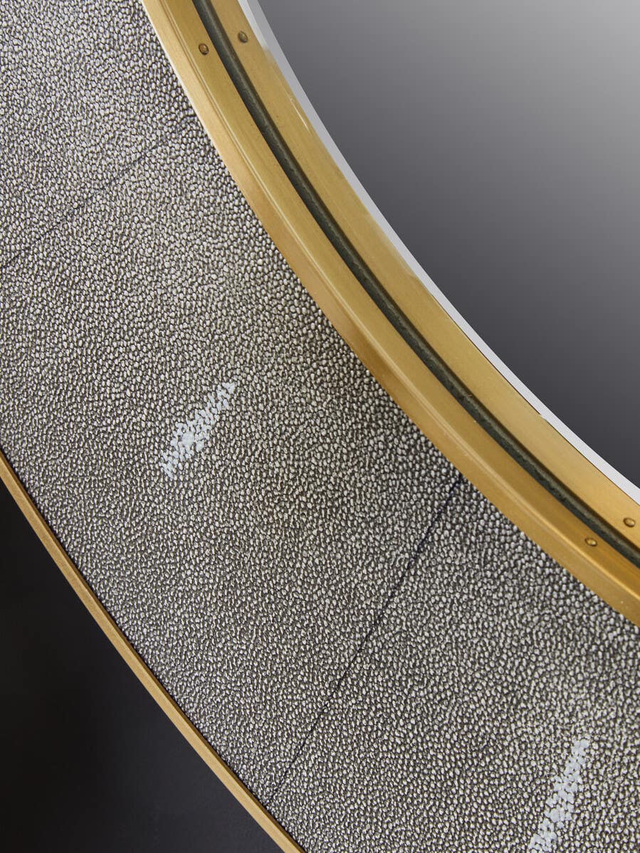 Delsa Grey Shagreen Wall Mirror Mirror