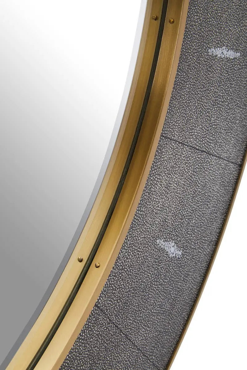 Delsa Grey Shagreen Wall Mirror Mirror