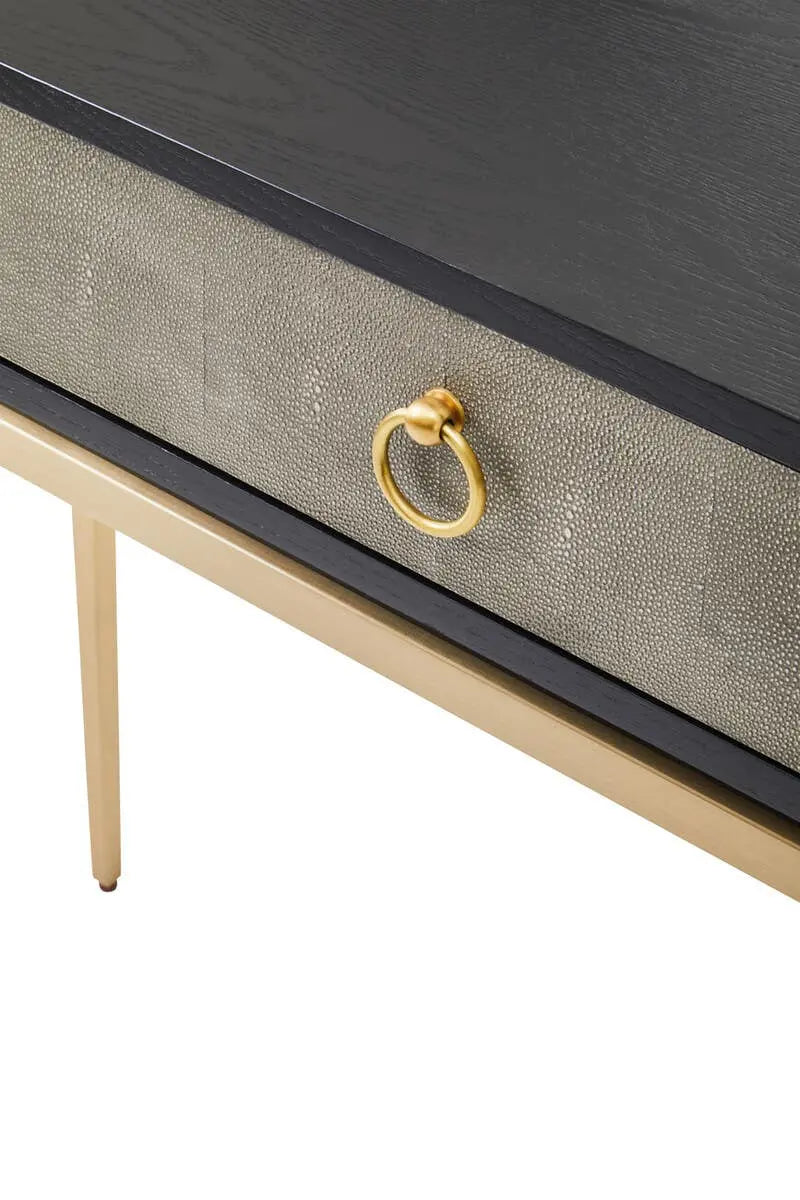 Delsa Shagreen Effect One Drawer Console Table Console Table
