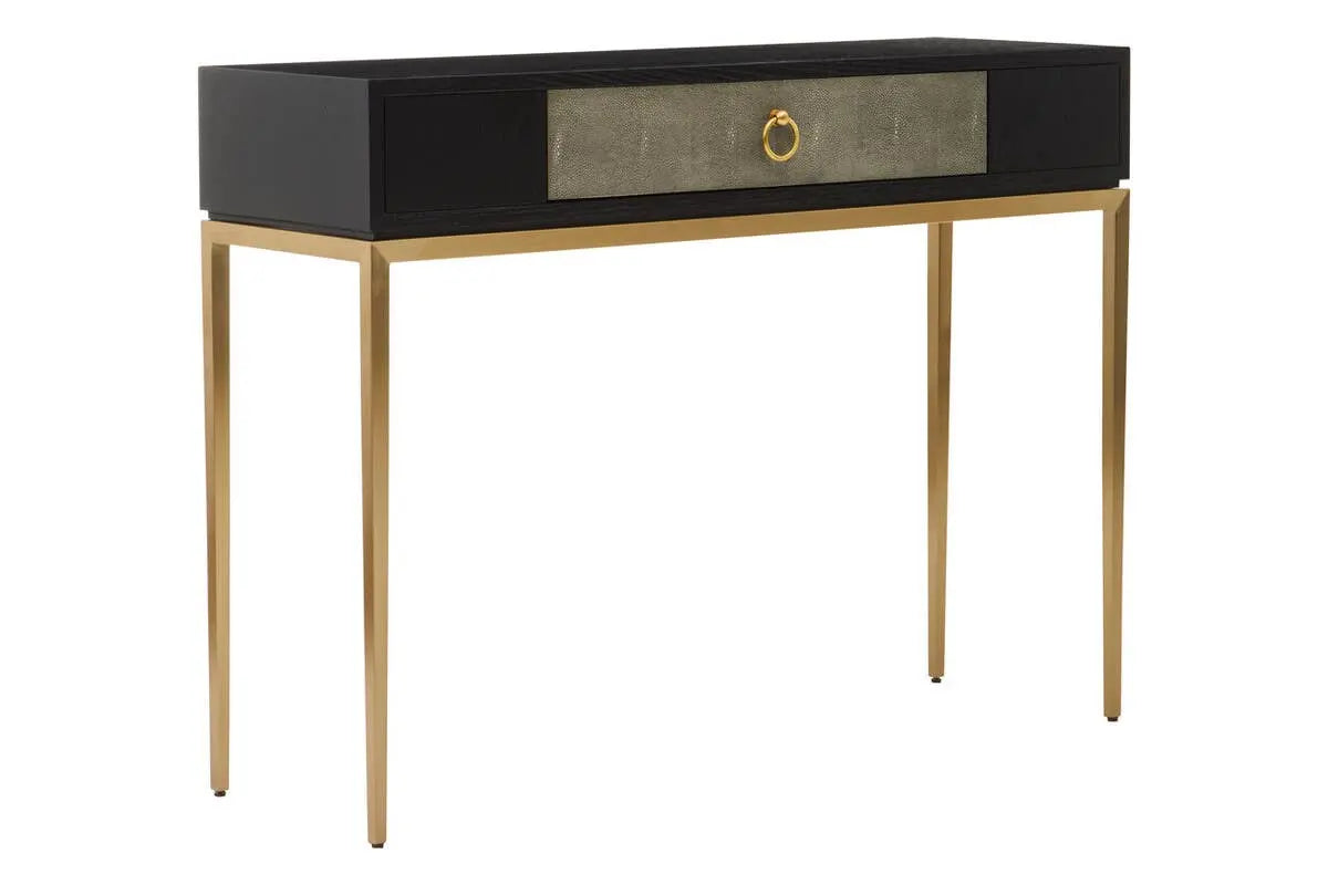 Delsa Shagreen Effect One Drawer Console Table Console Table