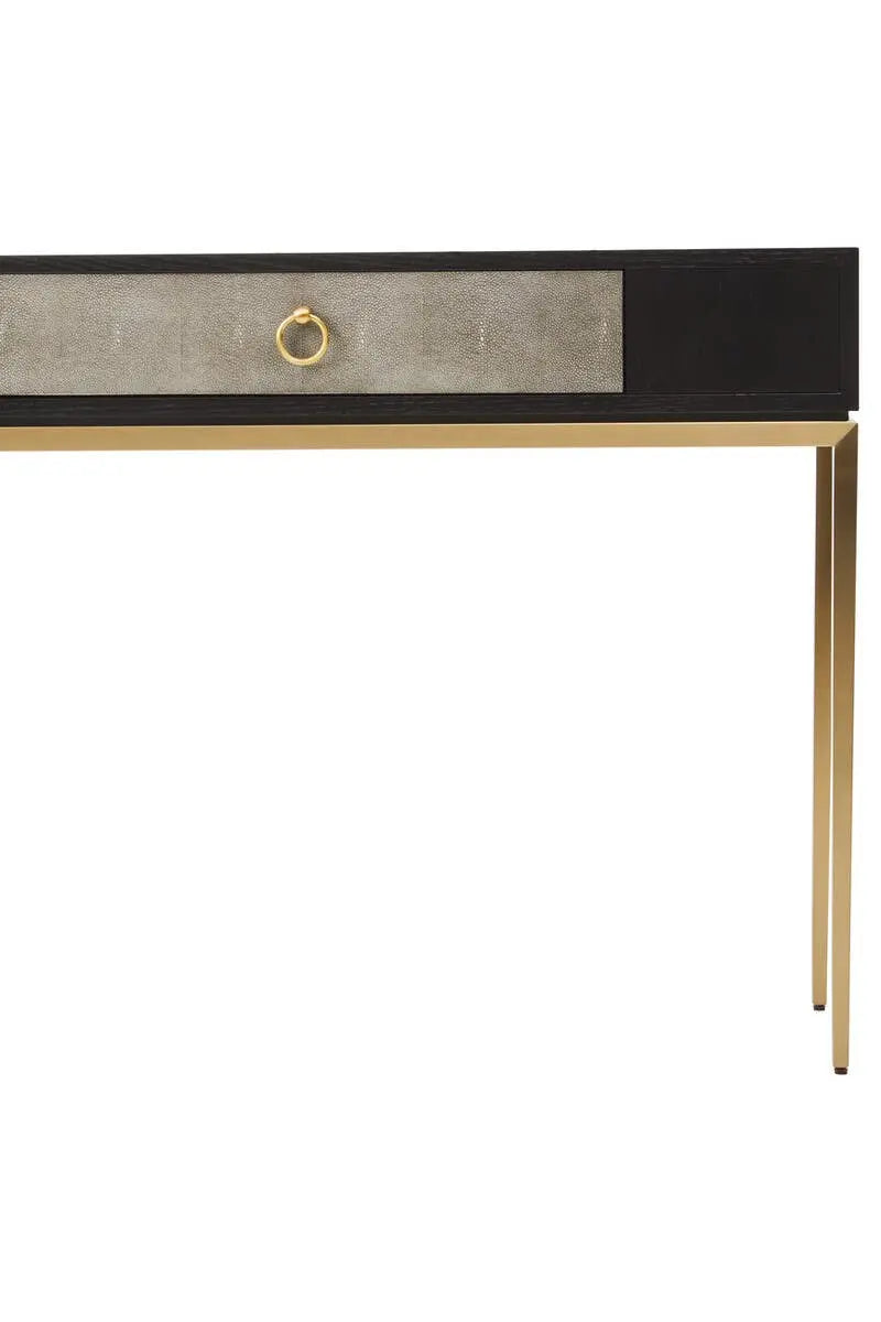 Delsa Shagreen Effect One Drawer Console Table Console Table