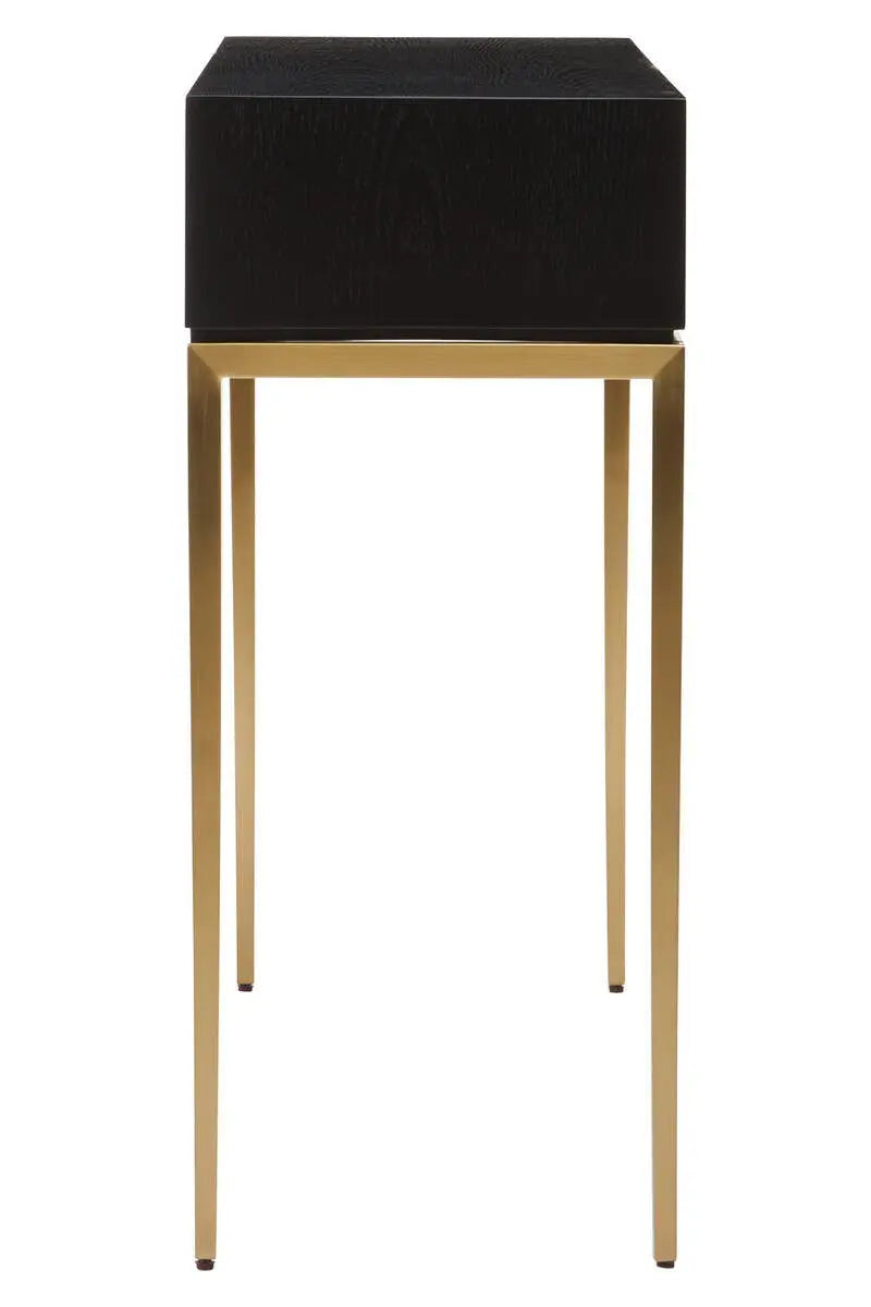 Delsa Shagreen Effect One Drawer Console Table Console Table