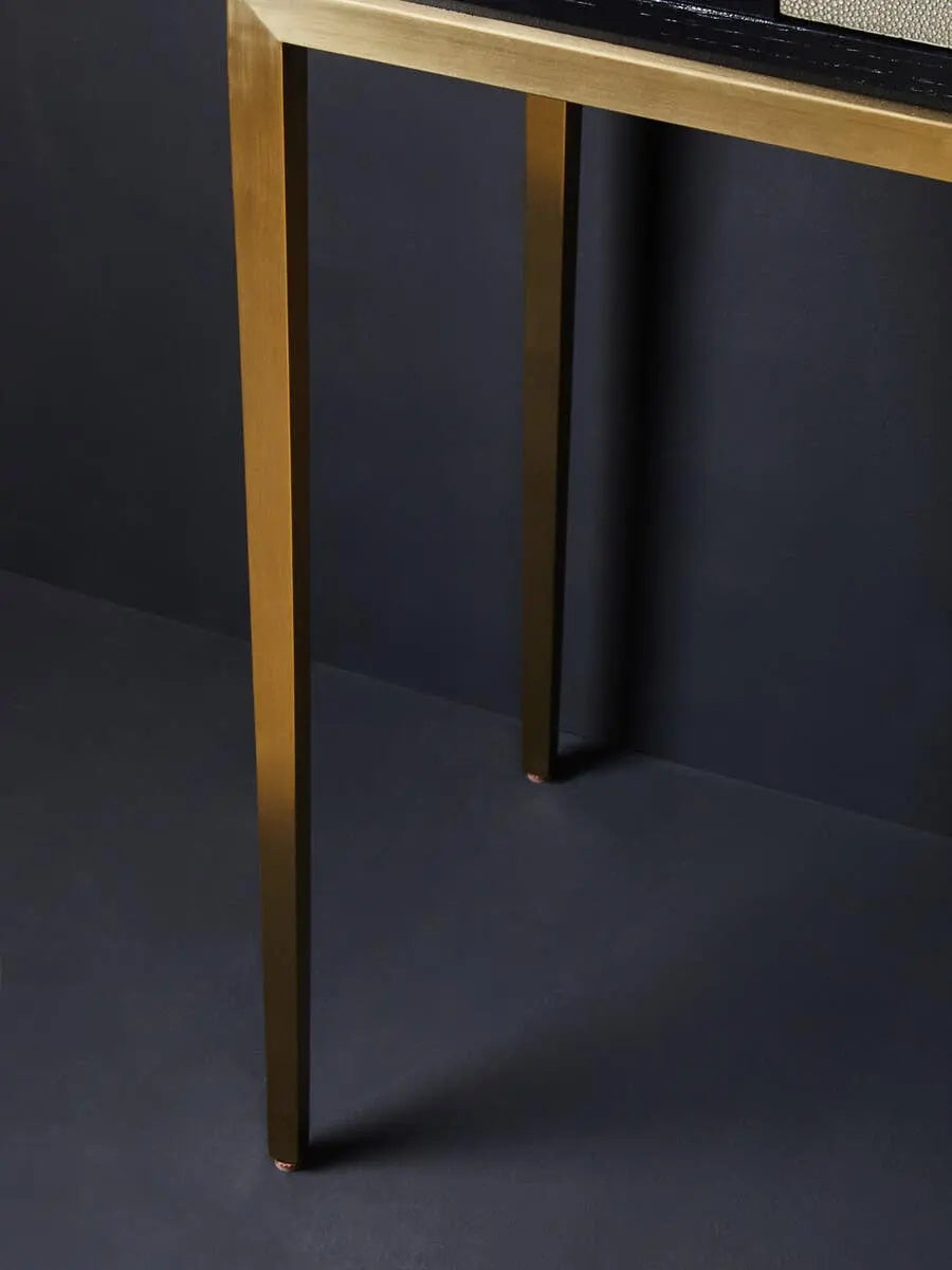 Delsa Shagreen Effect One Drawer Console Table Console Table