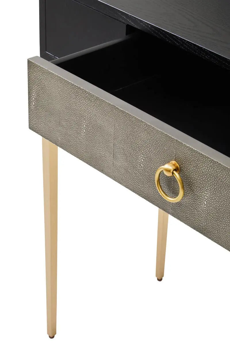 Delsa Shagreen Effect One Drawer Console Table Console Table