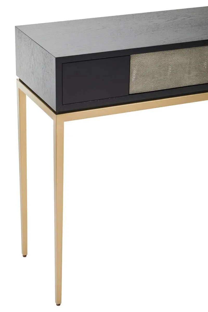 Delsa Shagreen Effect One Drawer Console Table Console Table