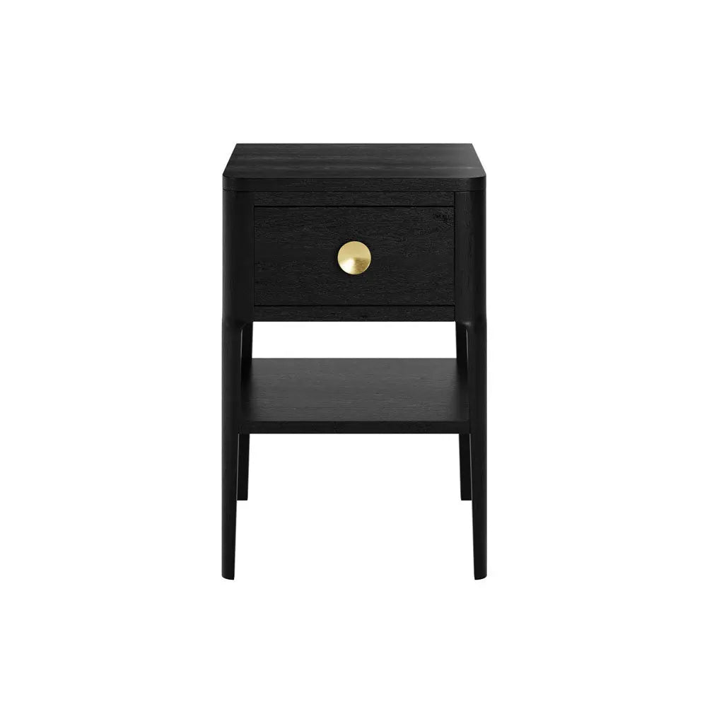 DI Designs Abberley 1 Drawer Bedside - Black Bedside Table