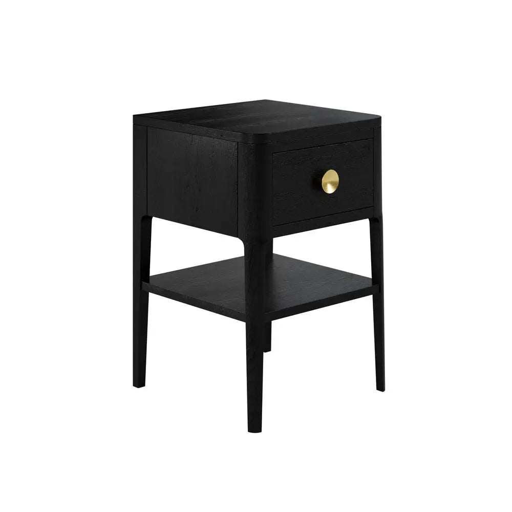 DI Designs Abberley 1 Drawer Bedside - Black Bedside Table