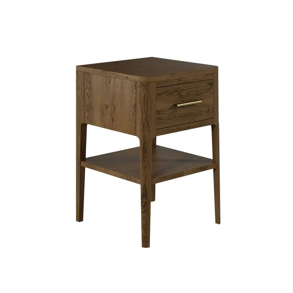 DI Designs Abberley 1 Drawer Bedside - Brown Bedside Table
