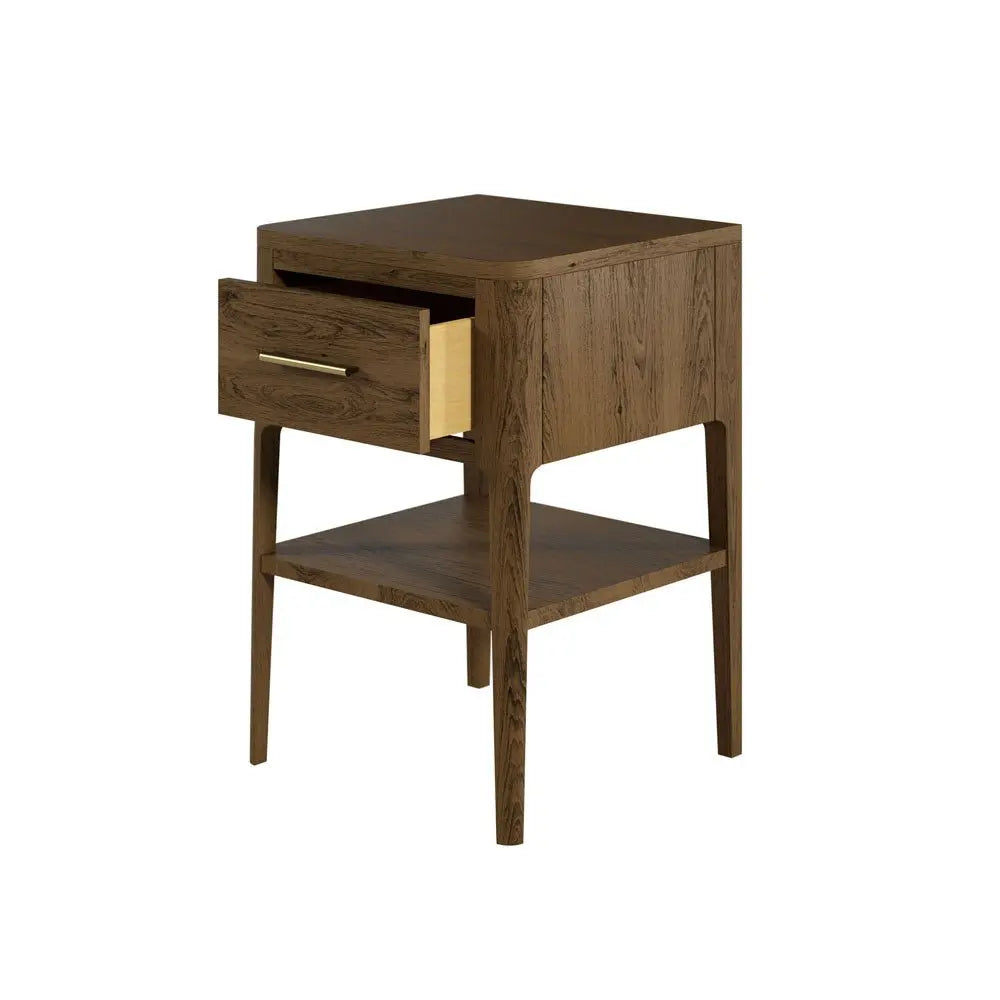 DI Designs Abberley 1 Drawer Bedside - Brown Bedside Table