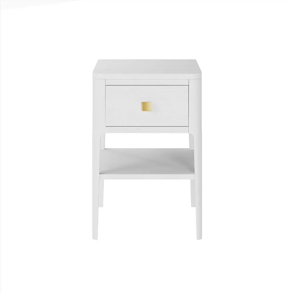 DI Designs Abberley 1 Drawer Bedside - White Bedside Table
