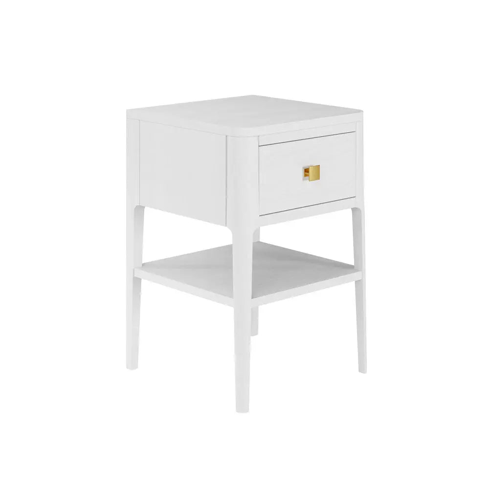 DI Designs Abberley 1 Drawer Bedside - White Bedside Table