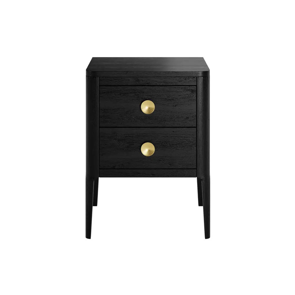 DI Designs Abberley 2 Drawer Bedside - Black Bedside Table