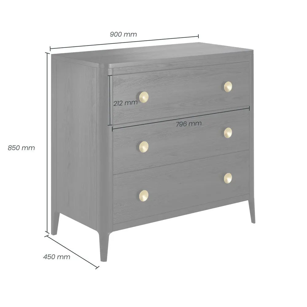 DI Designs Abberley Chest of Drawers - Black Chest of Drawers