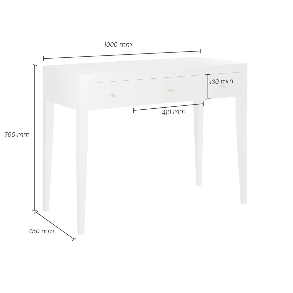 DI Designs Alton Console Table in White Console Table
