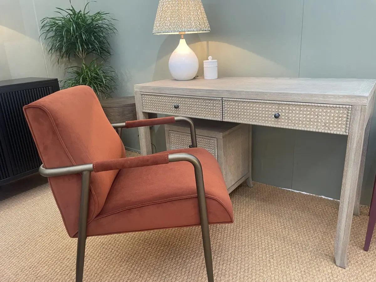 DI Designs Campden Club Chair in Rust Orange Accent & Armchairs