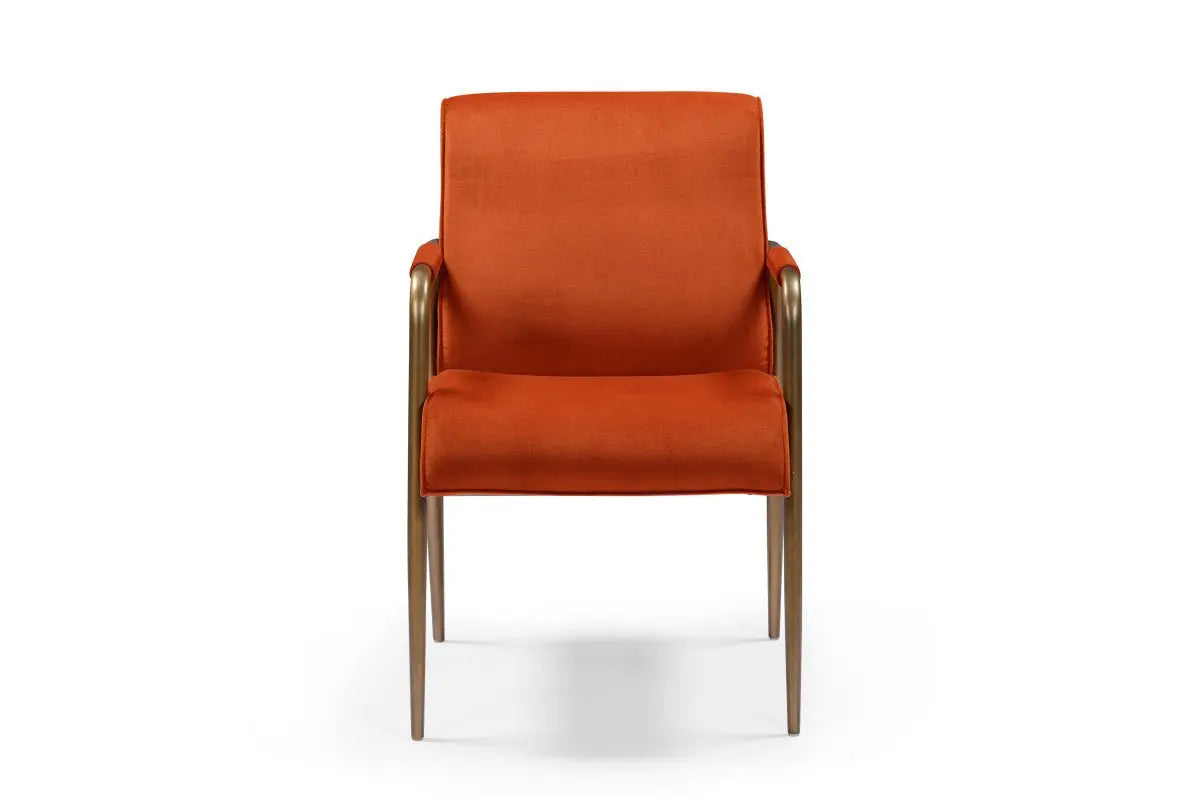 DI Designs Campden Club Chair in Rust Orange Accent & Armchairs