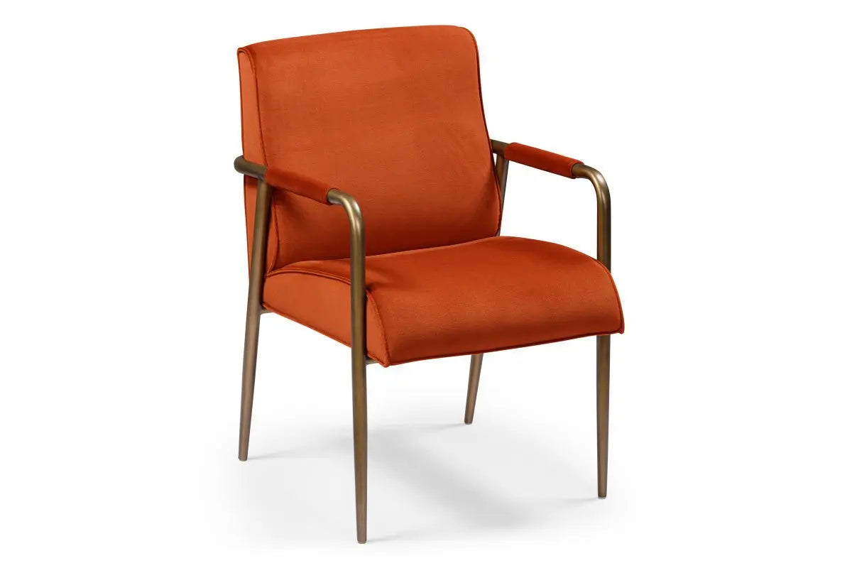 DI Designs Campden Club Chair in Rust Orange Accent & Armchairs