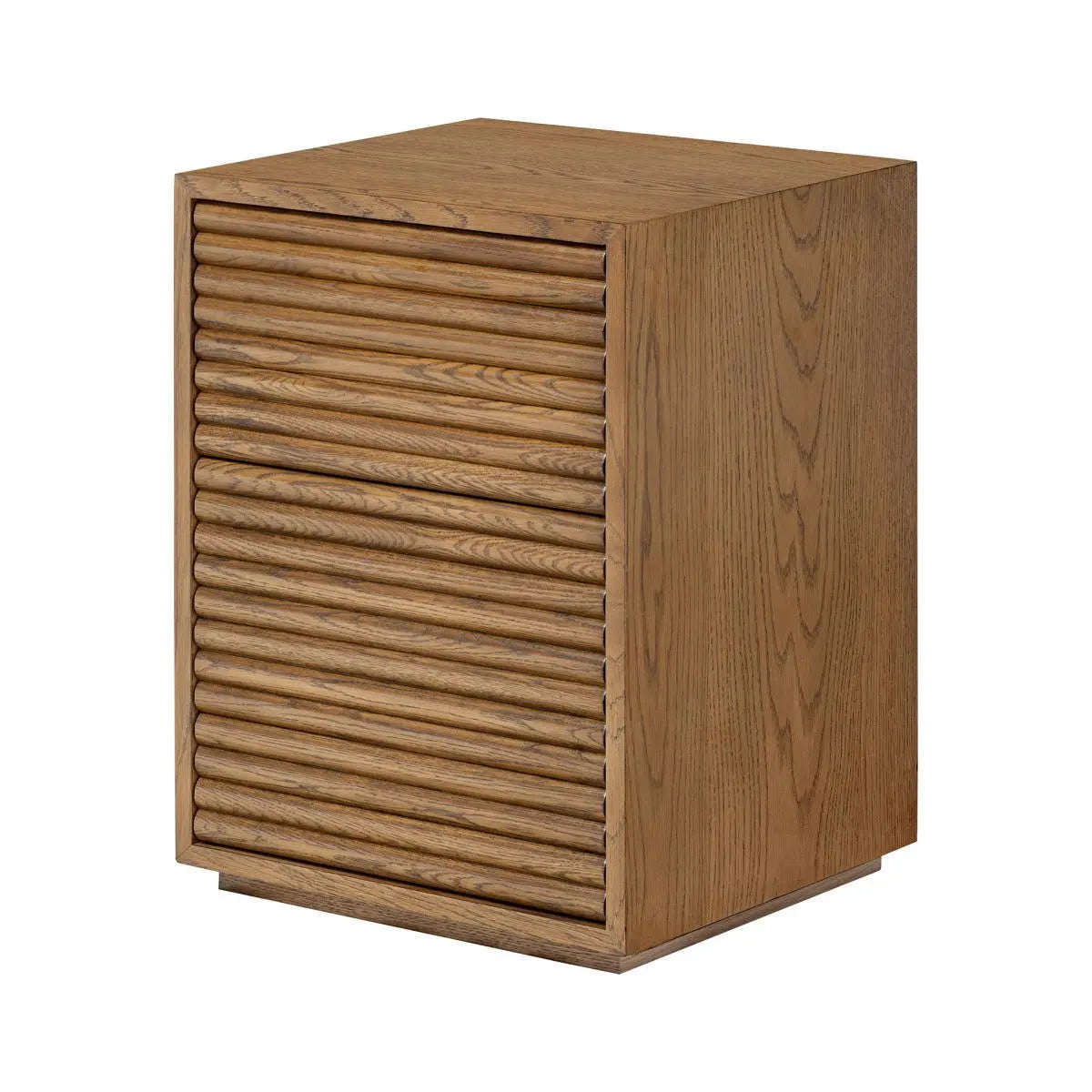 DI Designs Charlton Ribbed Walnut 2 Drawer Bedside Bedside Table