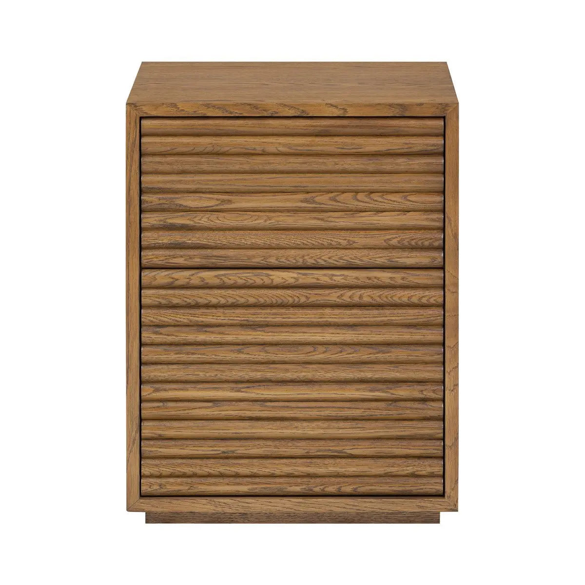 DI Designs Charlton Ribbed Walnut 2 Drawer Bedside Bedside Table