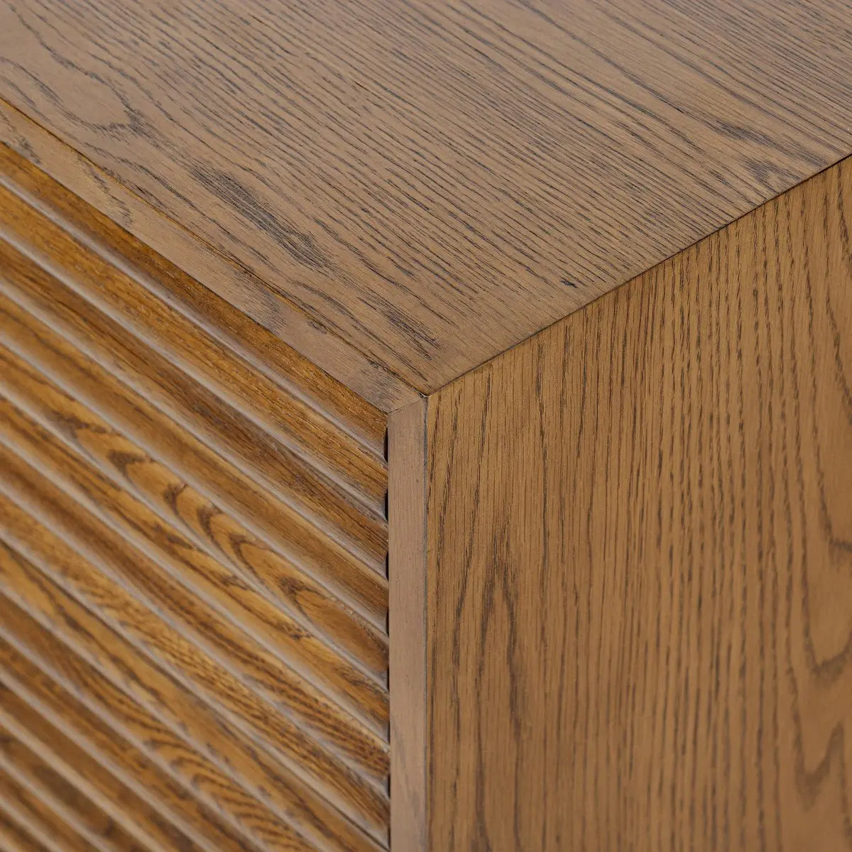 DI Designs Charlton Ribbed Walnut 2 Drawer Bedside Bedside Table