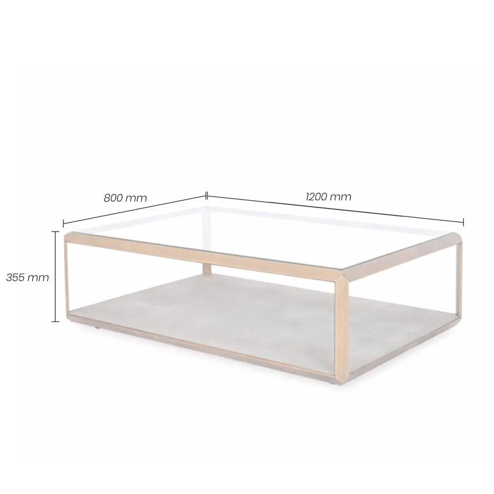 D.I Designs Elmley Glass Top Coffee Table Nicholas John Interiors