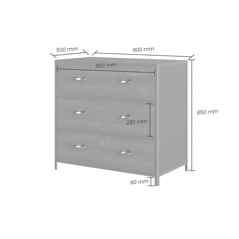 DI Designs Grafton Industrial Style Chest of Drawers Chest of Drawers