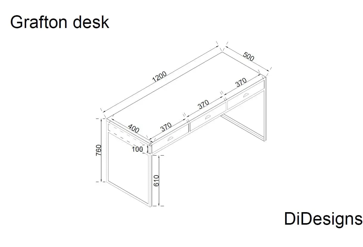 DI Designs Grafton Industrial Style Desk Desk