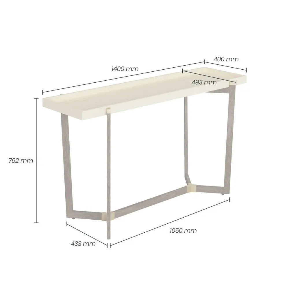 DI Designs Hambledon Console - Cream Shagreen Console Table