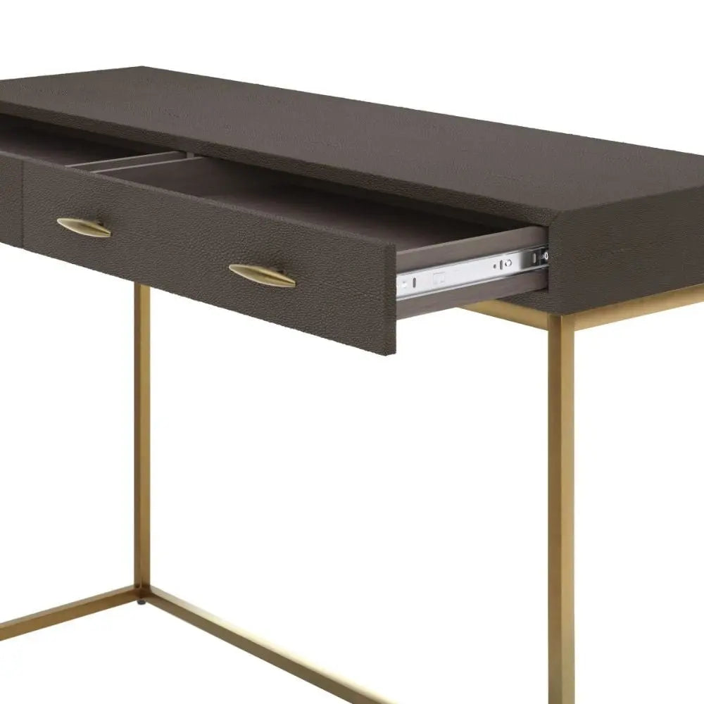DI Designs Hampton Console Table in Brown Shagreen Console Table