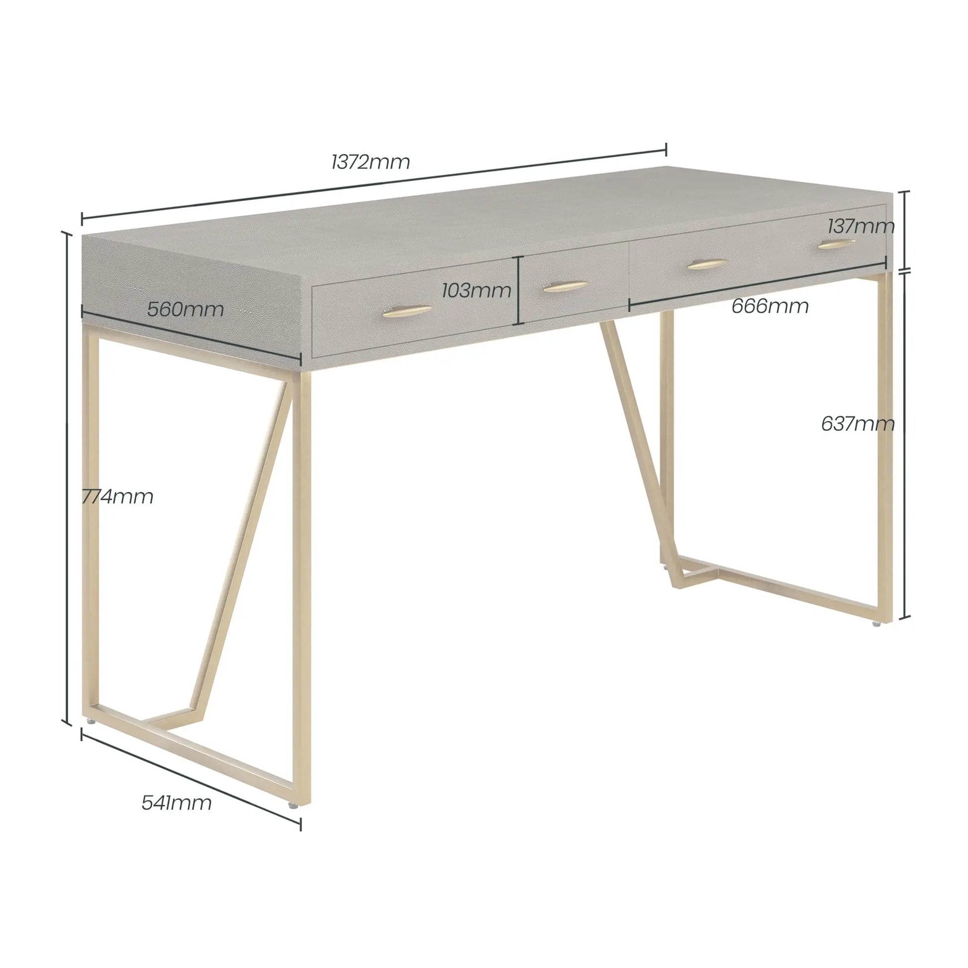 DI Designs Hampton Desk in Grey Desk