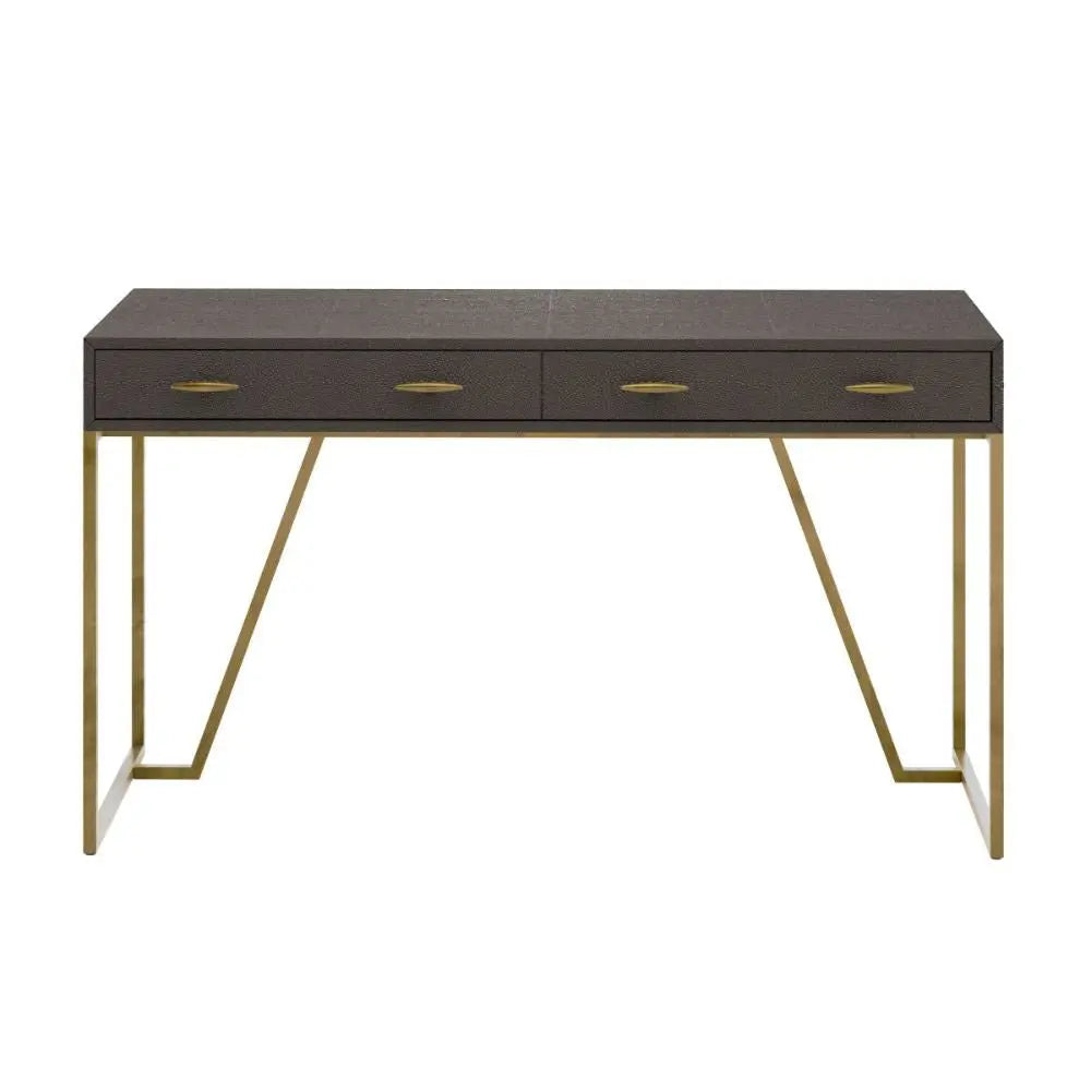 DI Designs Hampton Desk in Brown Shagreen Desk