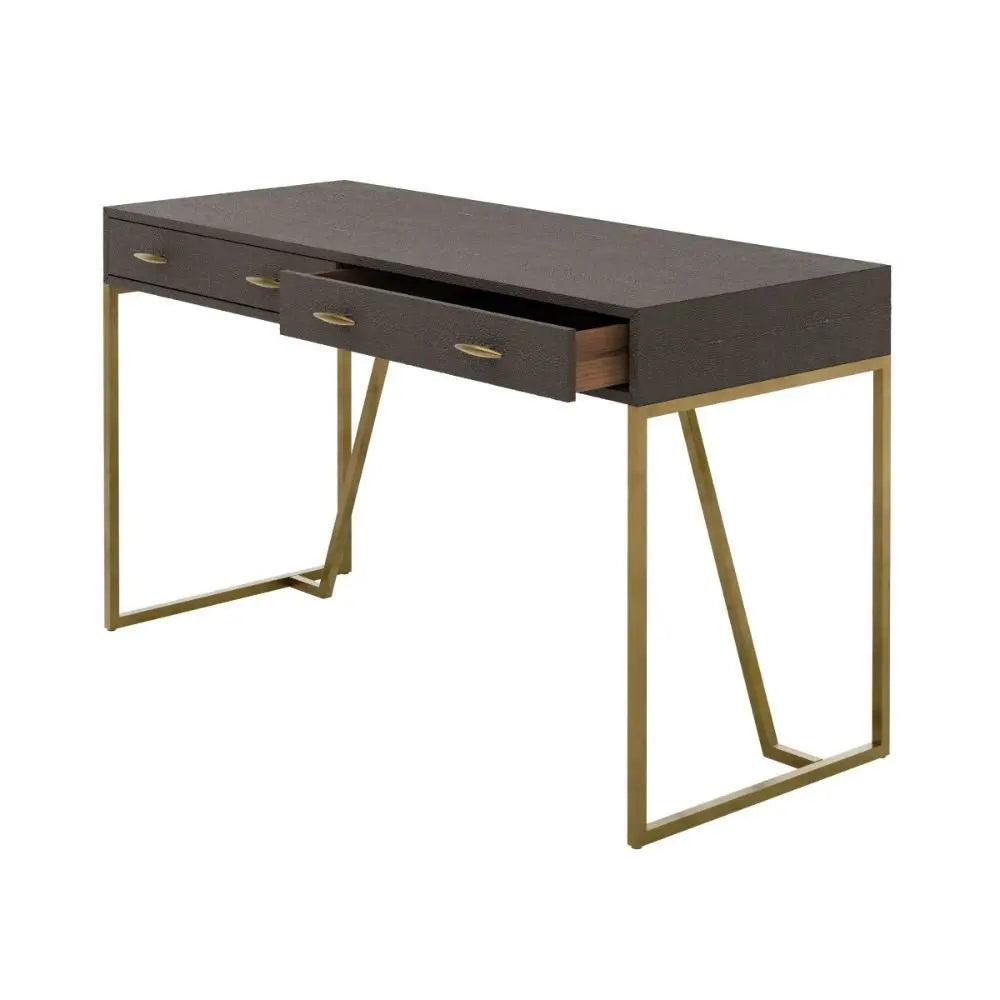 DI Designs Hampton Desk in Brown Shagreen Desk