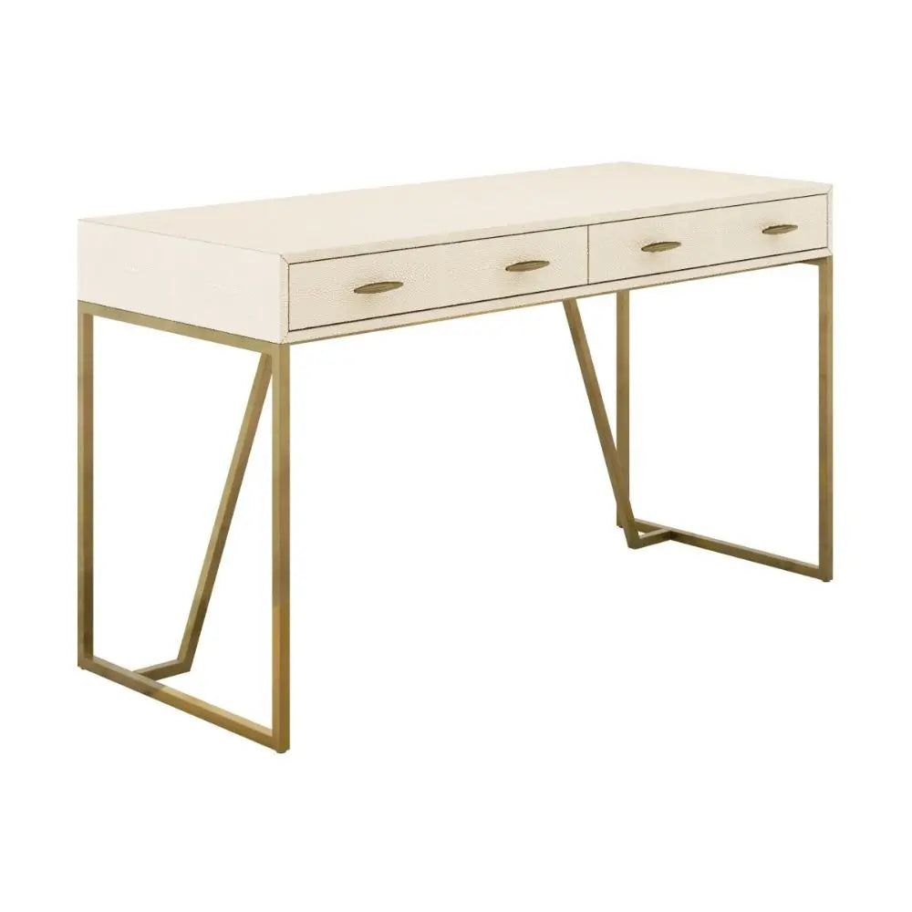 DI Designs Hampton Desk in Ivory Shagreen Desk