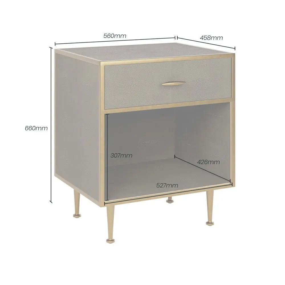 DI Designs Hampton Grey Bedside Table Bedside Table