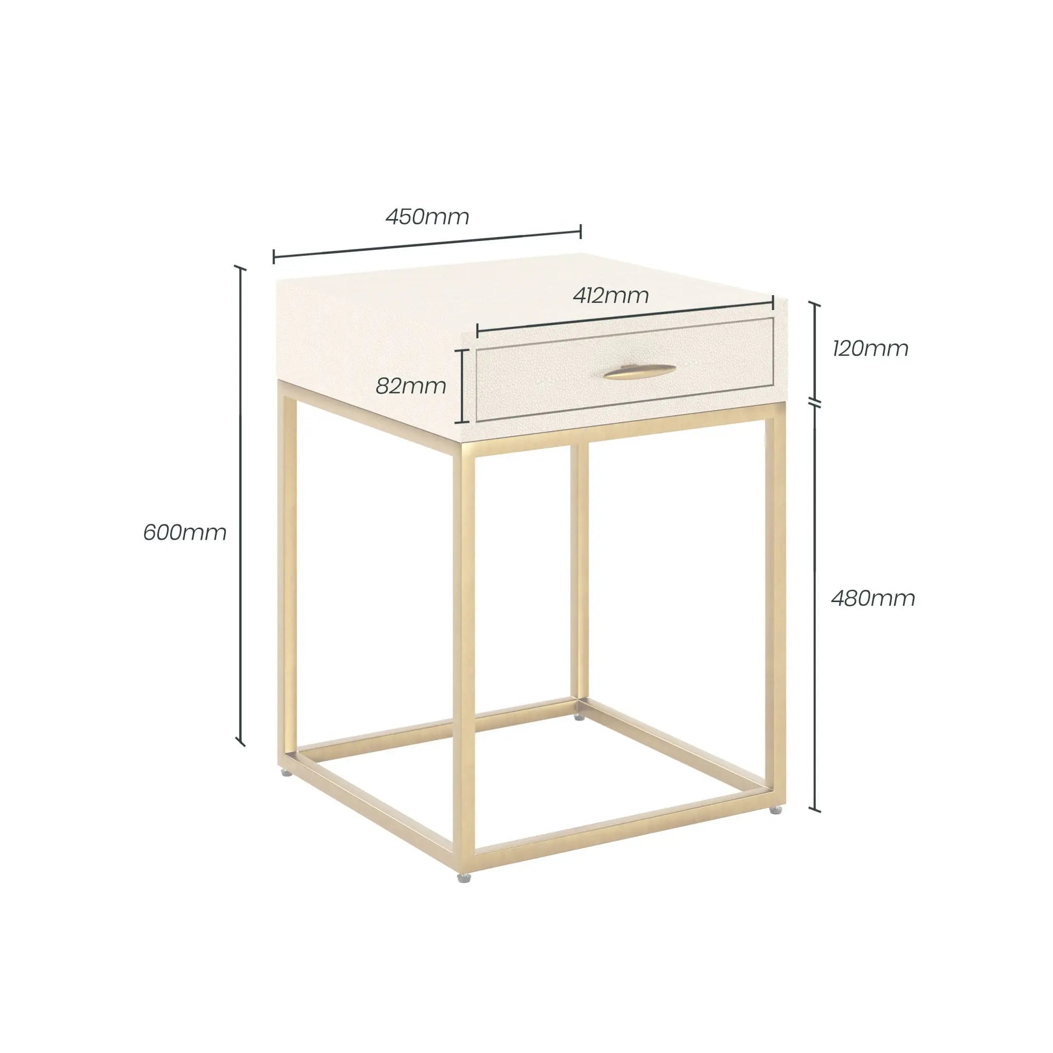 DI Designs Hampton Ivory Bedside Table Bedside Table