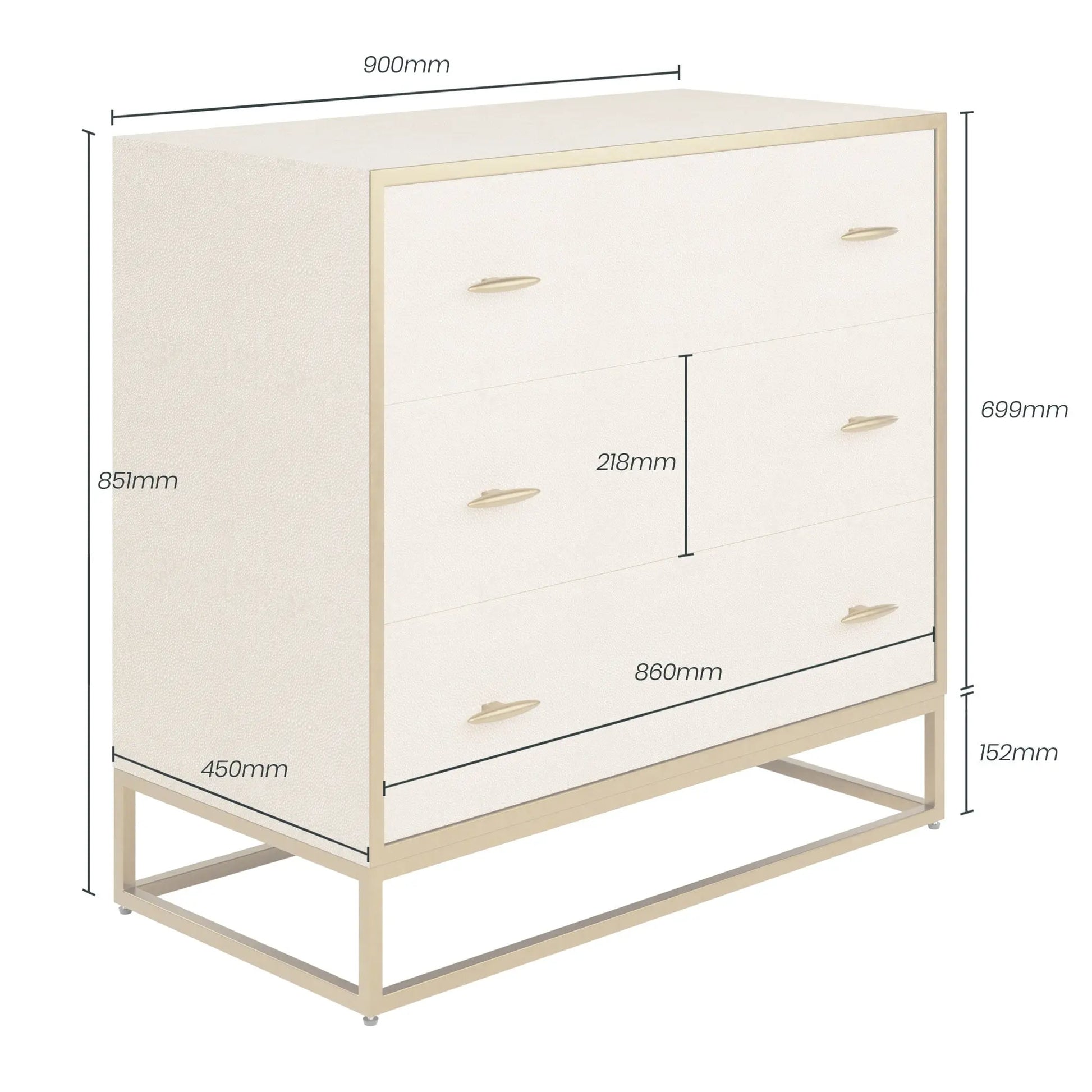DI Designs Hampton Ivory Chest of Drawers Chest of Drawers