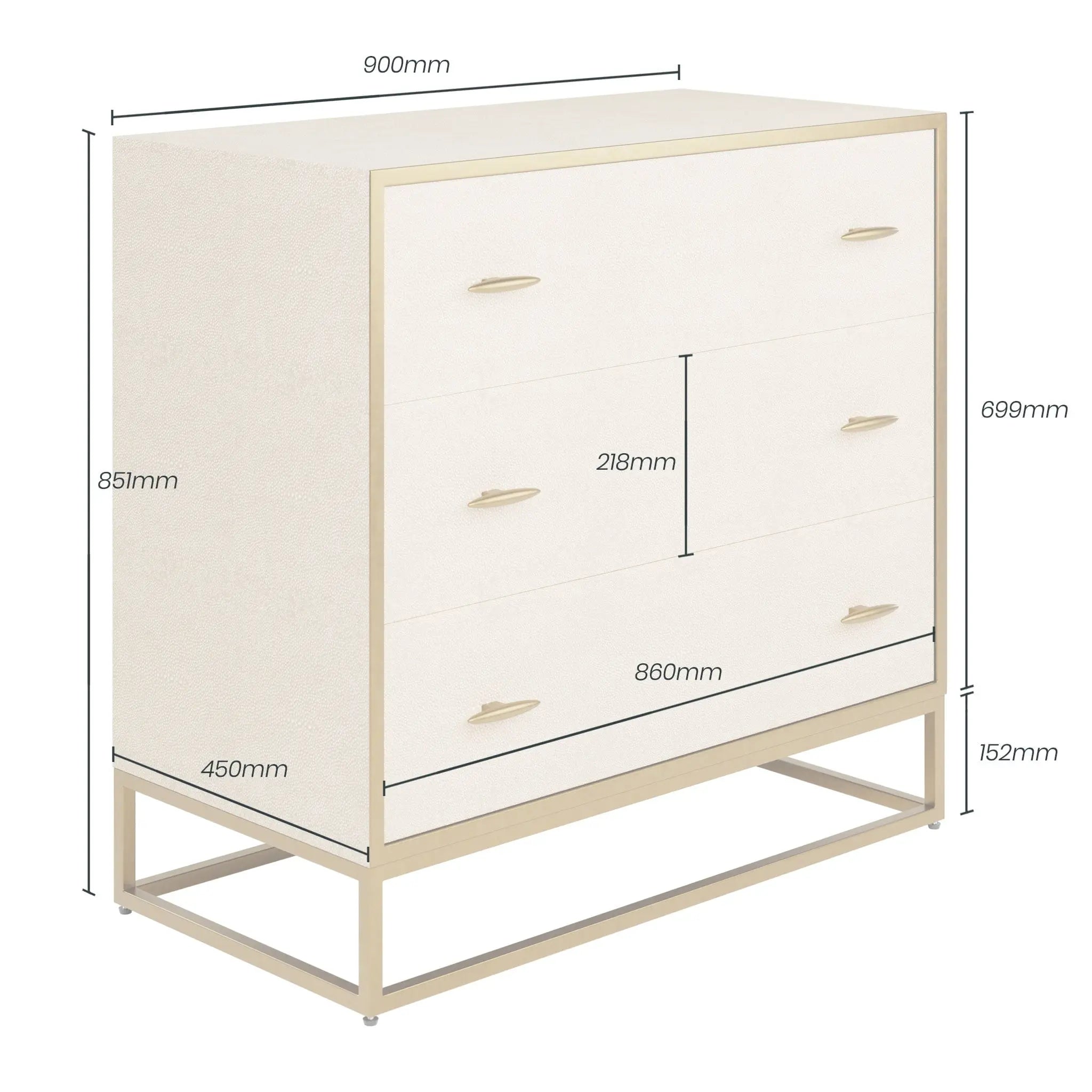 DI Designs Hampton Ivory Chest of Drawers Chest of Drawers