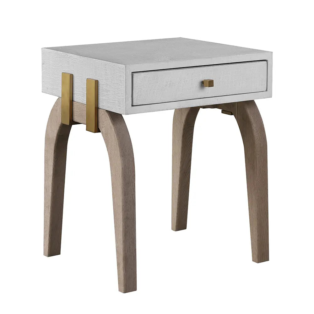 DI Designs Laverstoke 1 Drawer Bedside Table in White Bedside Table
