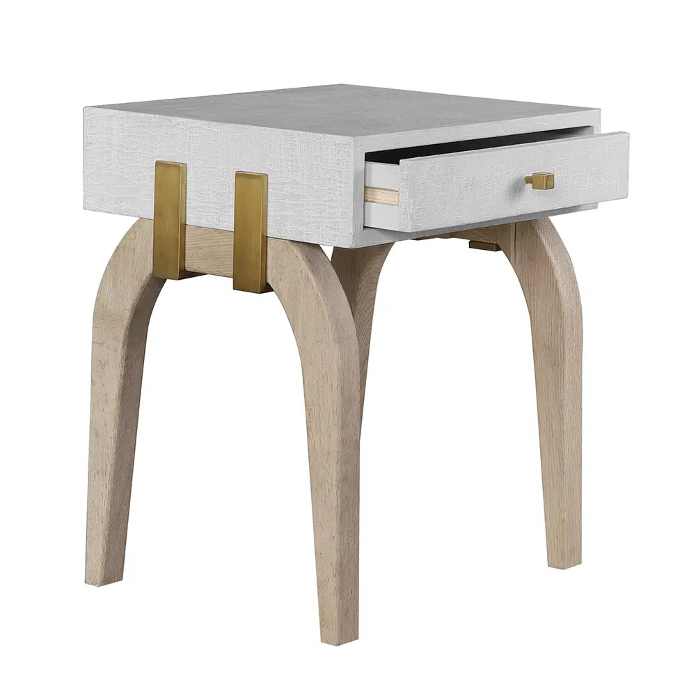 DI Designs Laverstoke 1 Drawer Bedside Table in White Bedside Table