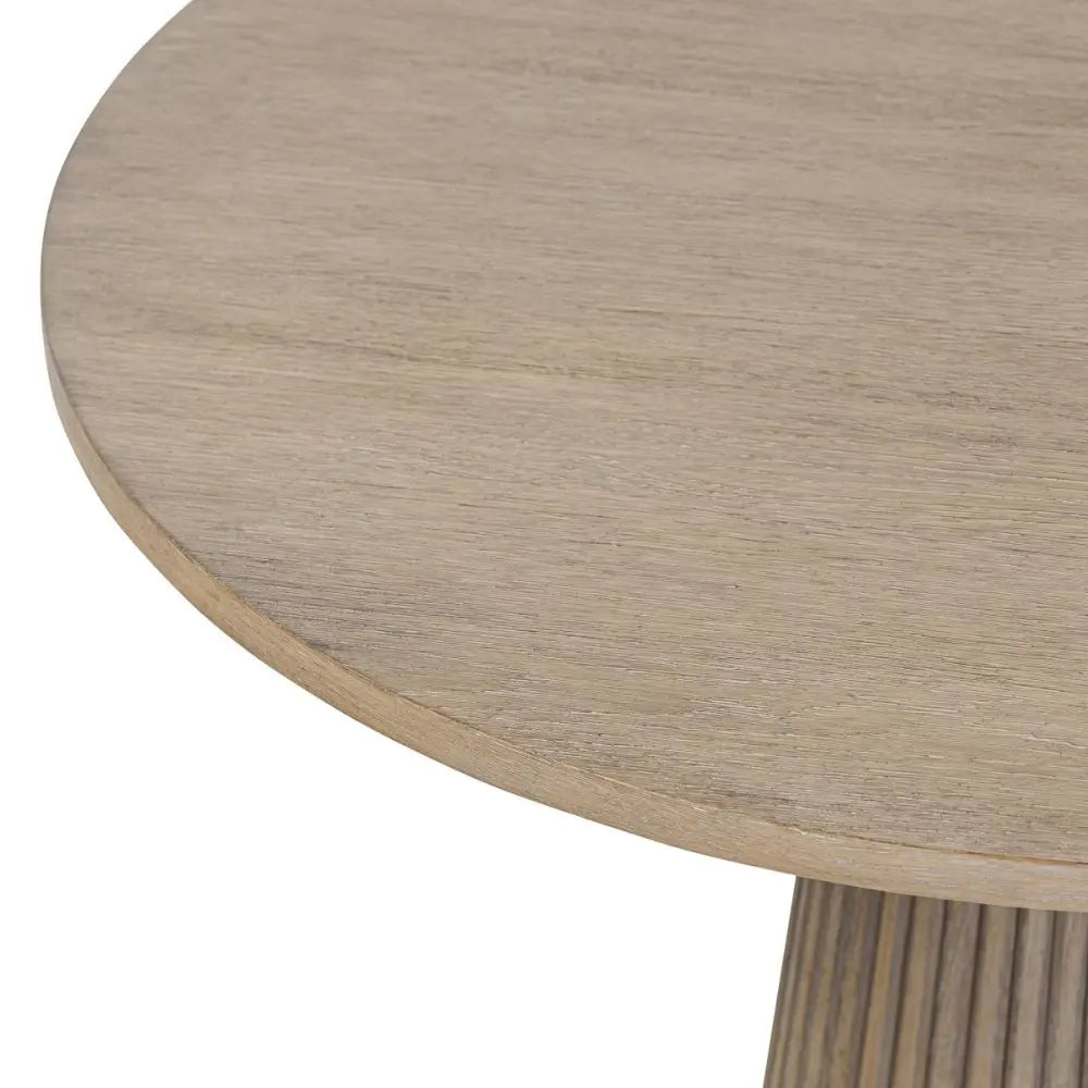 DI Designs Leckford Ribbed Occasional Table in Aged Oak Side Table