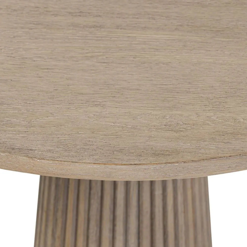 DI Designs Leckford Ribbed Occasional Table in Aged Oak Side Table